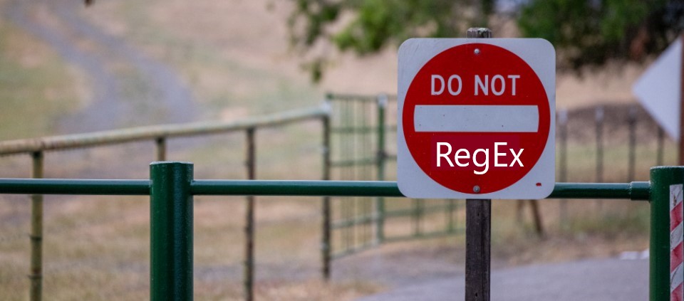 An edited street saying saying Do Not RegEx