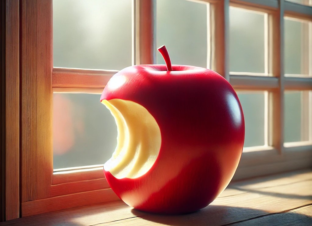 Apple in front of Windows